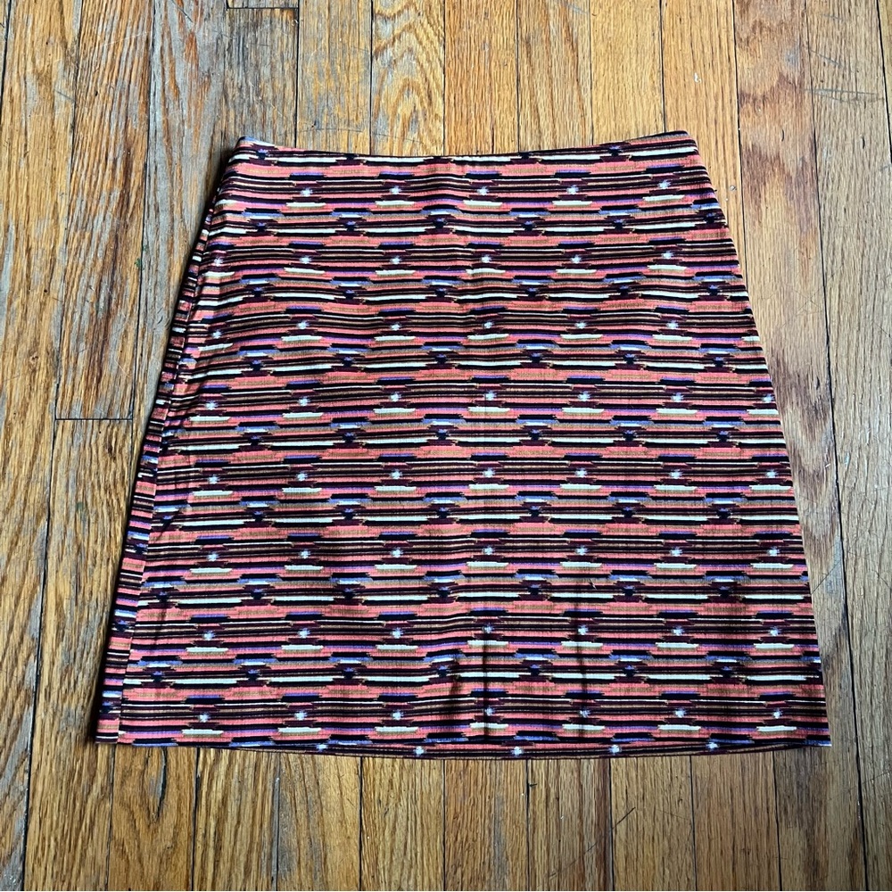 Vintage preppy abstract print mini skirt